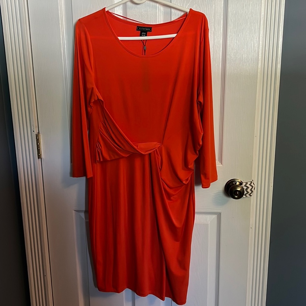 Sears Metaphor dress, orange, size XL NWT!
